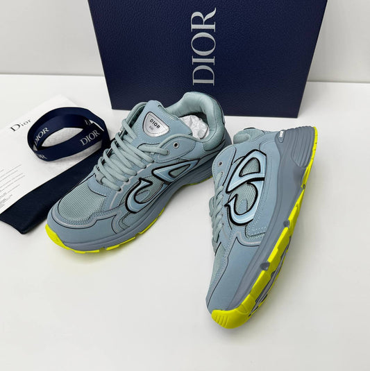 Christian Dior B30 in Blue Neon Yellow Color Mens Trainers Best Sale UK Reps AAA Quality