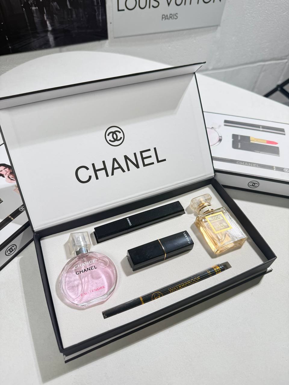 Chanel 5 in 1 Makeup Perfume Giftset Womens Best Sale UK Reps AAA Quality