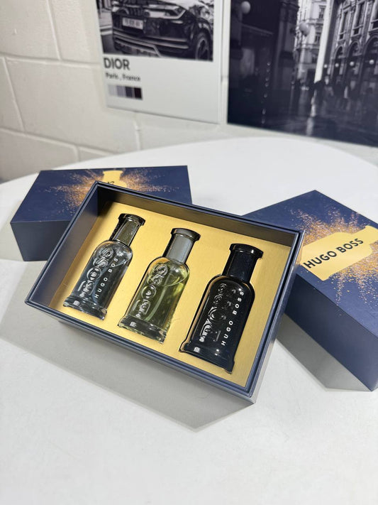 Hugo Boss Bottled Triumph Elixir Parfume Intense 3 PCS Giftset Mens Best Sale UK Reps AAA Quality