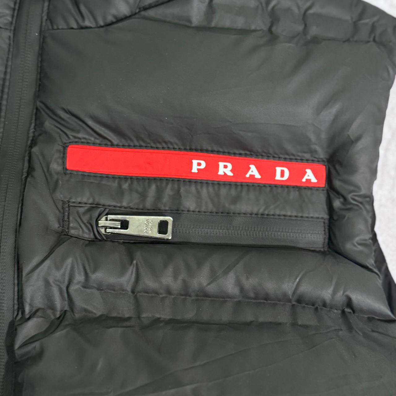 Prada Re-Nylon Padded Mens Gilets in Black Color Best Sale UK Reps AAA Quality
