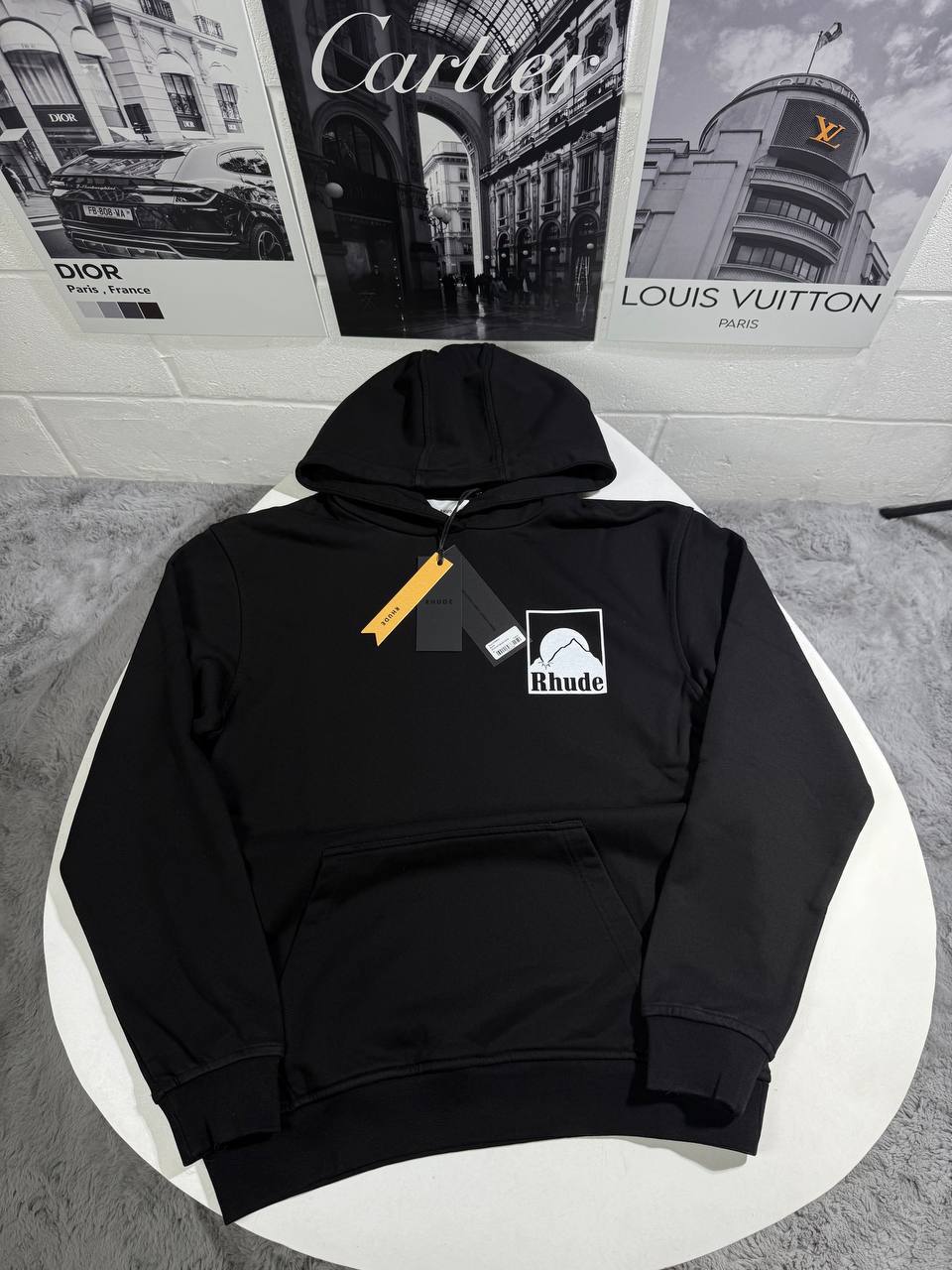 Rhude Moonlight Badge Hoodie Mens in Multiple Colors Best Sale UK Reps AAA Quality