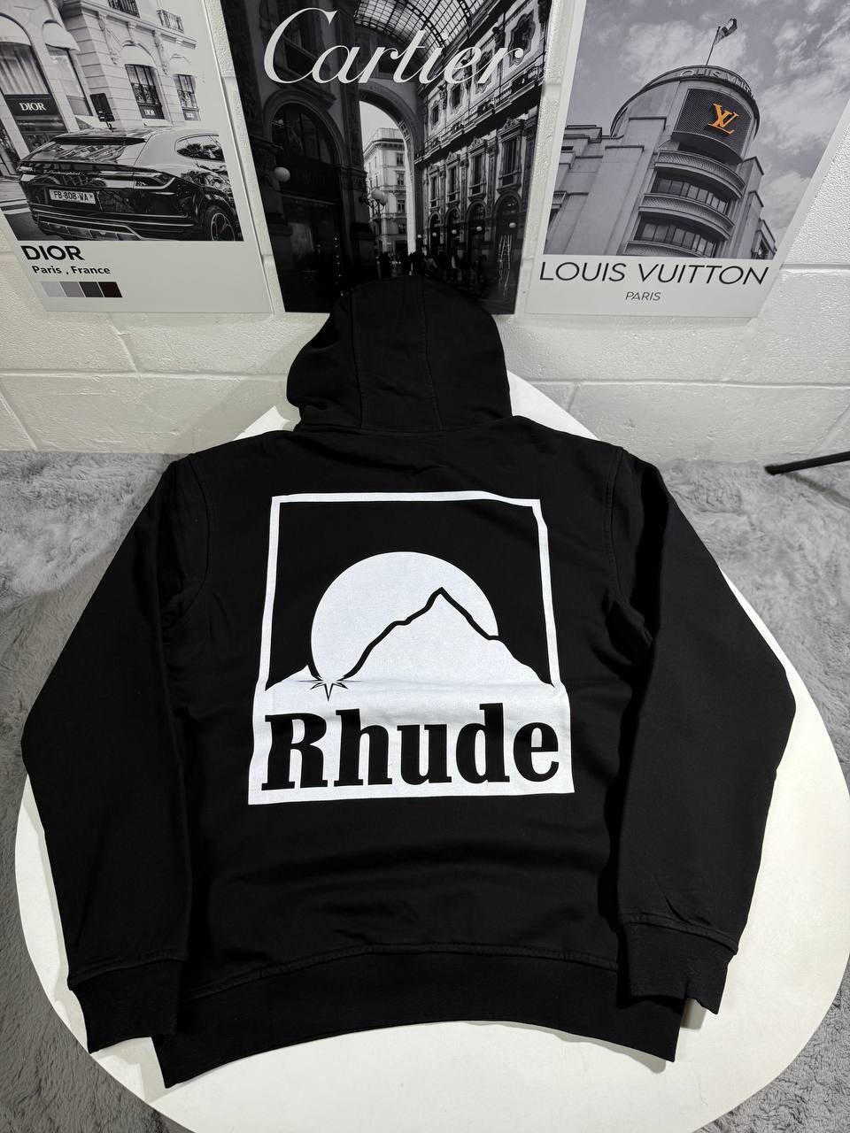 Rhude Moonlight Badge Hoodie Mens in Multiple Colors Best Sale UK Reps AAA Quality