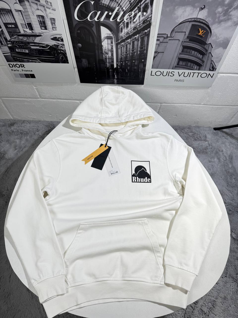 Rhude Moonlight Badge Hoodie Mens in Multiple Colors Best Sale UK Reps AAA Quality