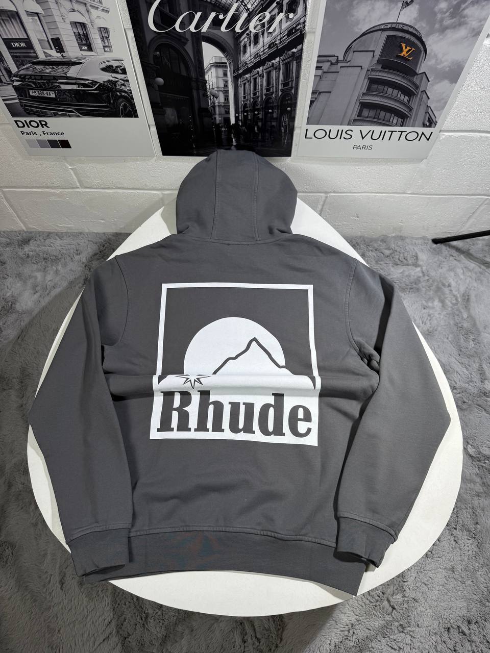 Rhude Moonlight Badge Hoodie Mens in Multiple Colors Best Sale UK Reps AAA Quality