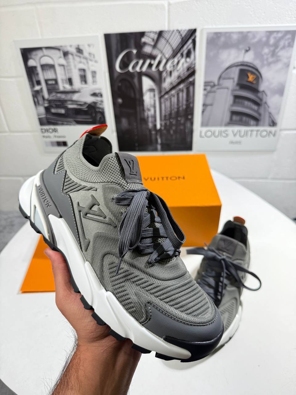 Louis Vuitton LV Runner Tatic Trainers Mens in Grey Color Best Sale UK Reps AAA Quality