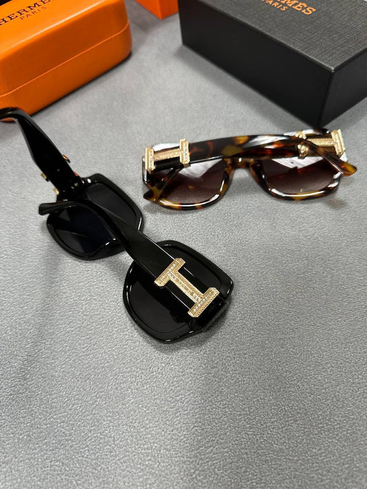Hermes Square Frame Fashion Women's Sunglasses in 2 Colors
