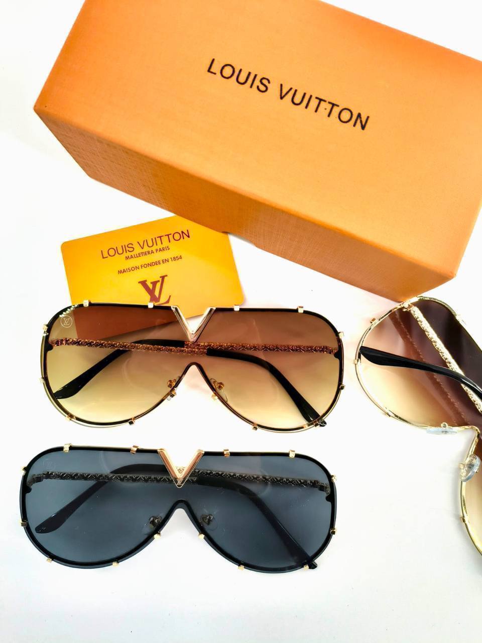 Louis Vuitton Square Metal Frame Men's Sunglasses in 2 Colors