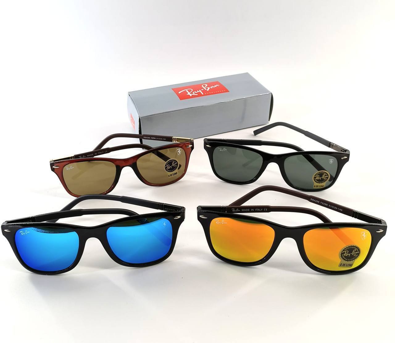 Ray Ban Unisex Square Polarized Wayfarer Sunglasses in Different Colors
