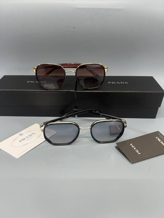 Prada Square Metal Frame Sunglasses in 2 Colors UK Reps AAA Quality
