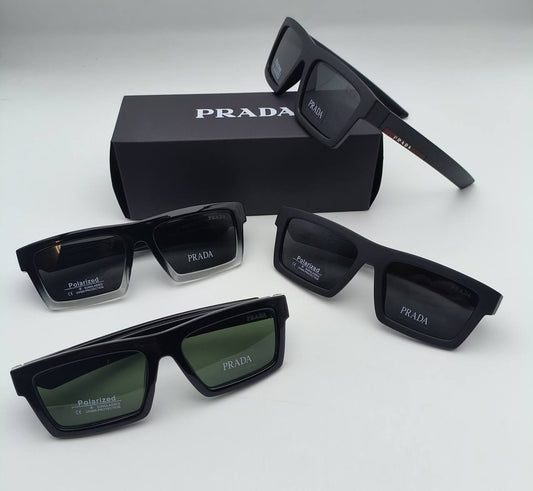 Prada Rectangle Frame Fashion Polarized Sunglasses in Different Colors