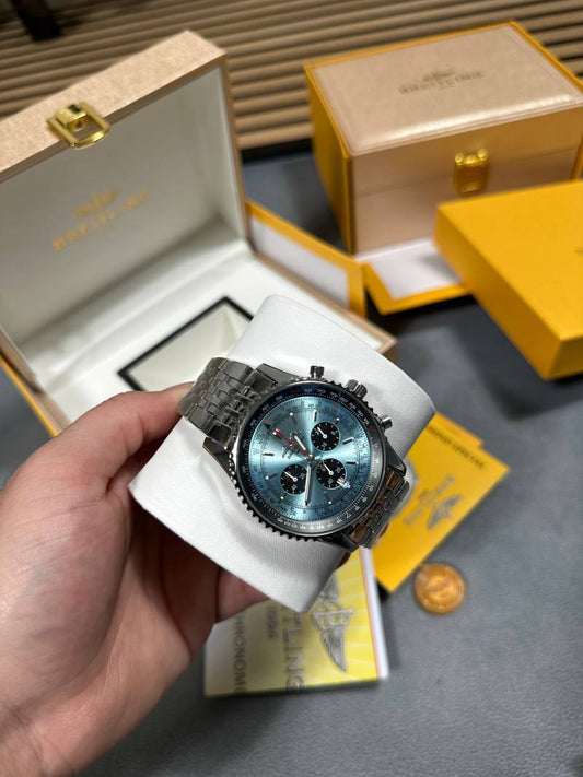Breitling Navitimer 1 B01 Chronograph Ice Blue Dial Men's Watch