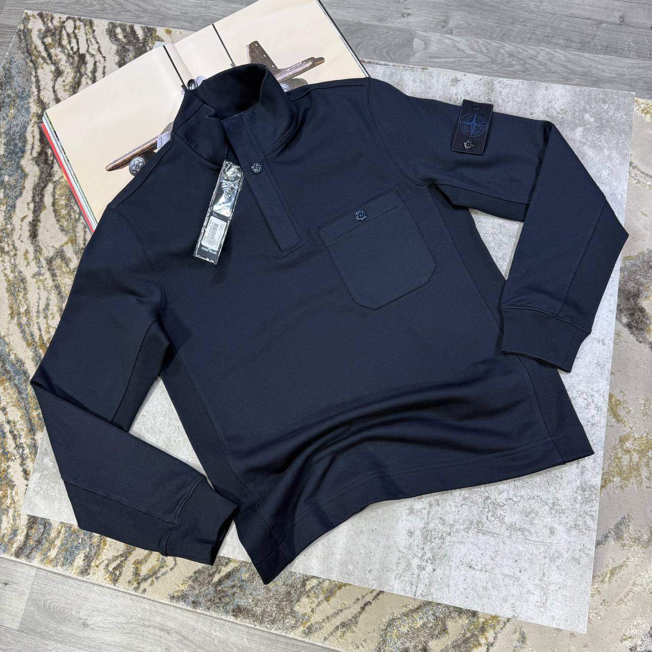 Stone Island Ghost Half-Snap Button Sweatshirt Mens in Multiple Colors Best Sale UK Reps AAA Quality