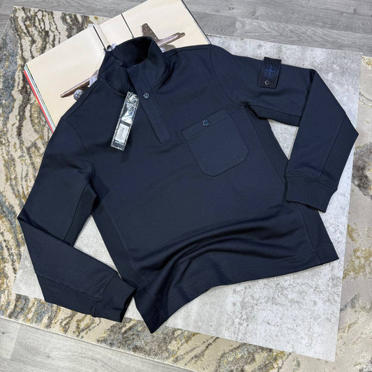 Stone Island Ghost Half-Snap Button Sweatshirt Mens in Multiple Colors Best Sale UK Reps AAA Quality