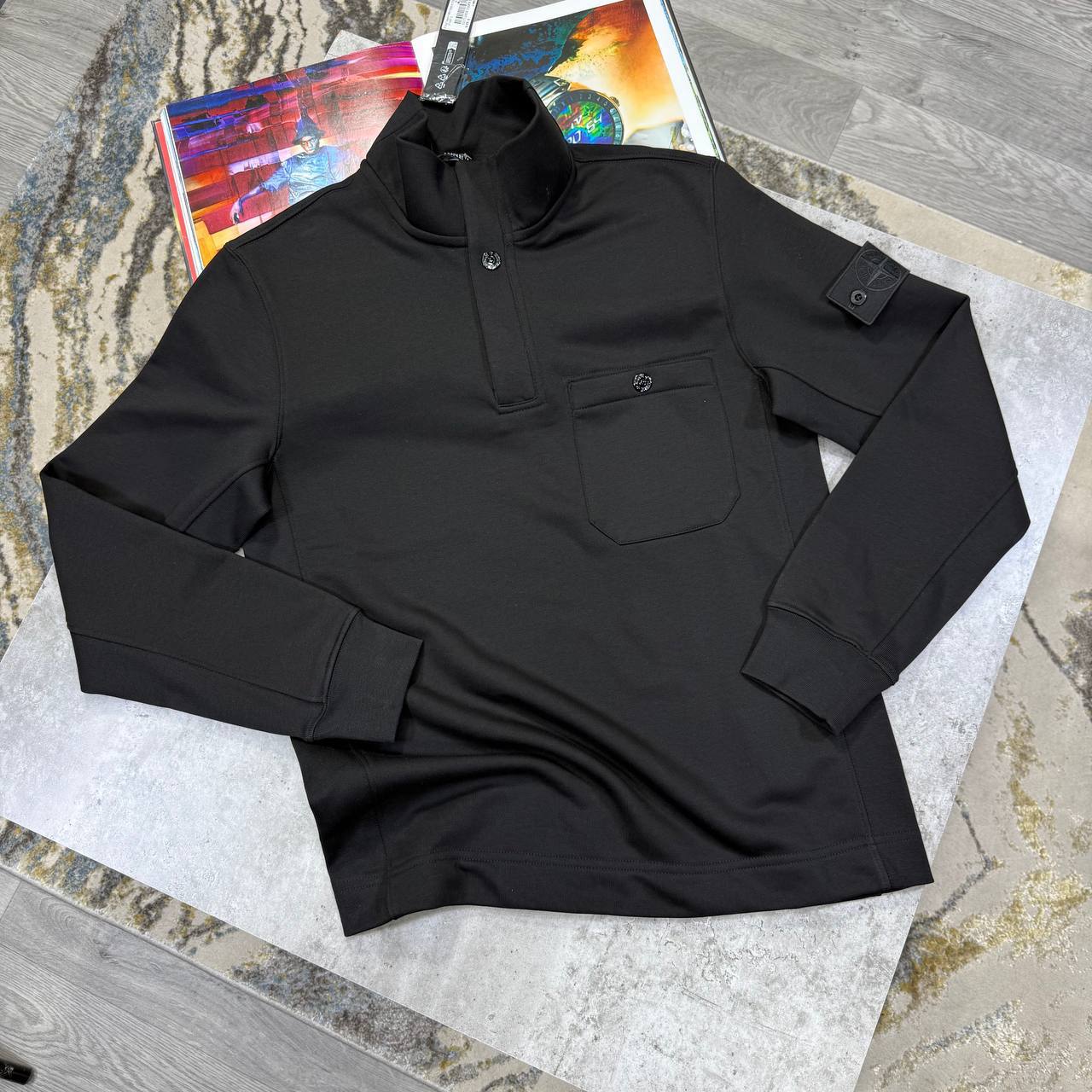 Stone Island Ghost Half-Snap Button Sweatshirt Mens in Multiple Colors Best Sale UK Reps AAA Quality