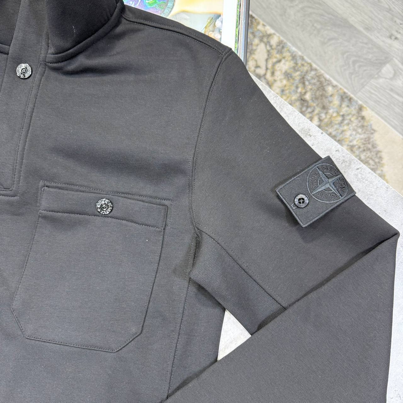 Stone Island Ghost Half-Snap Button Sweatshirt Mens in Multiple Colors Best Sale UK Reps AAA Quality