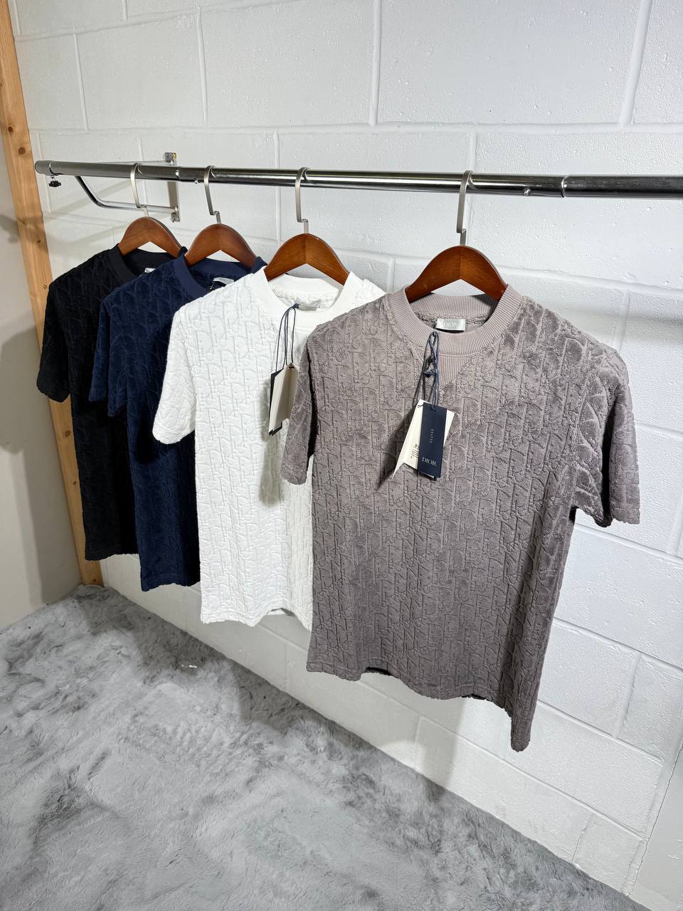 Christian Dior Towel Oblique Relaxed-Fit Terry T Shirts Mens in Multiple Colors Best Sale UK Reps AAA Quality