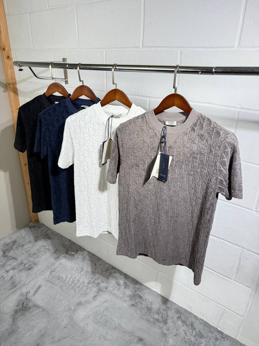 Christian Dior Towel Oblique Relaxed-Fit Terry T Shirts Mens in Multiple Colors Best Sale UK Reps AAA Quality