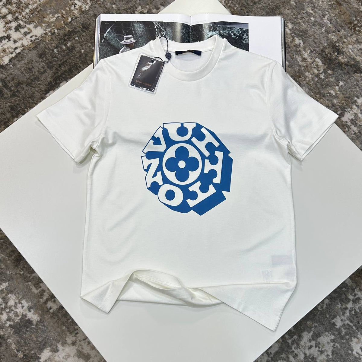 Louis Vuitton Graphic Logo Tee Men Collection UK Reps AAA Quality