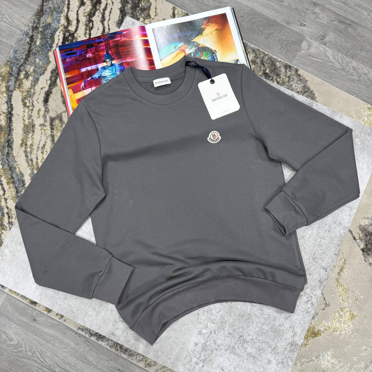 Moncler Logo Patch Cotton Sweatshirts Mens in Multiple Colors UK Reps AAA Quality