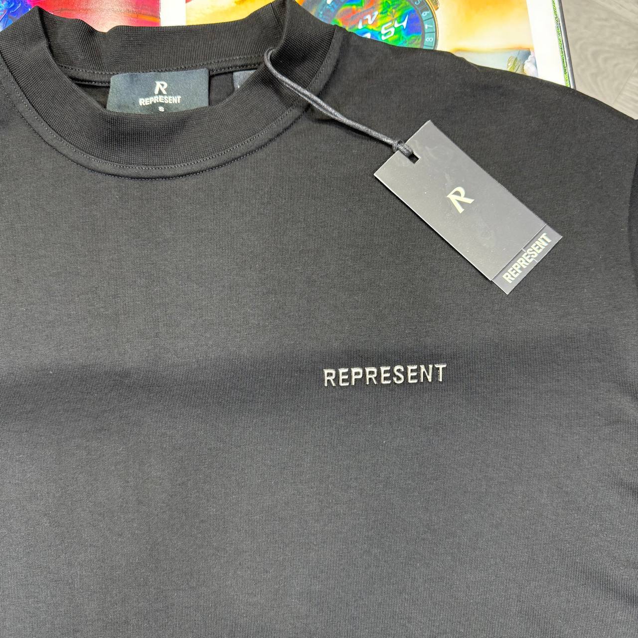 Represent Black Logo T-Shirts Mens in 2 Colors Best Sale UK Reps AAA Quality