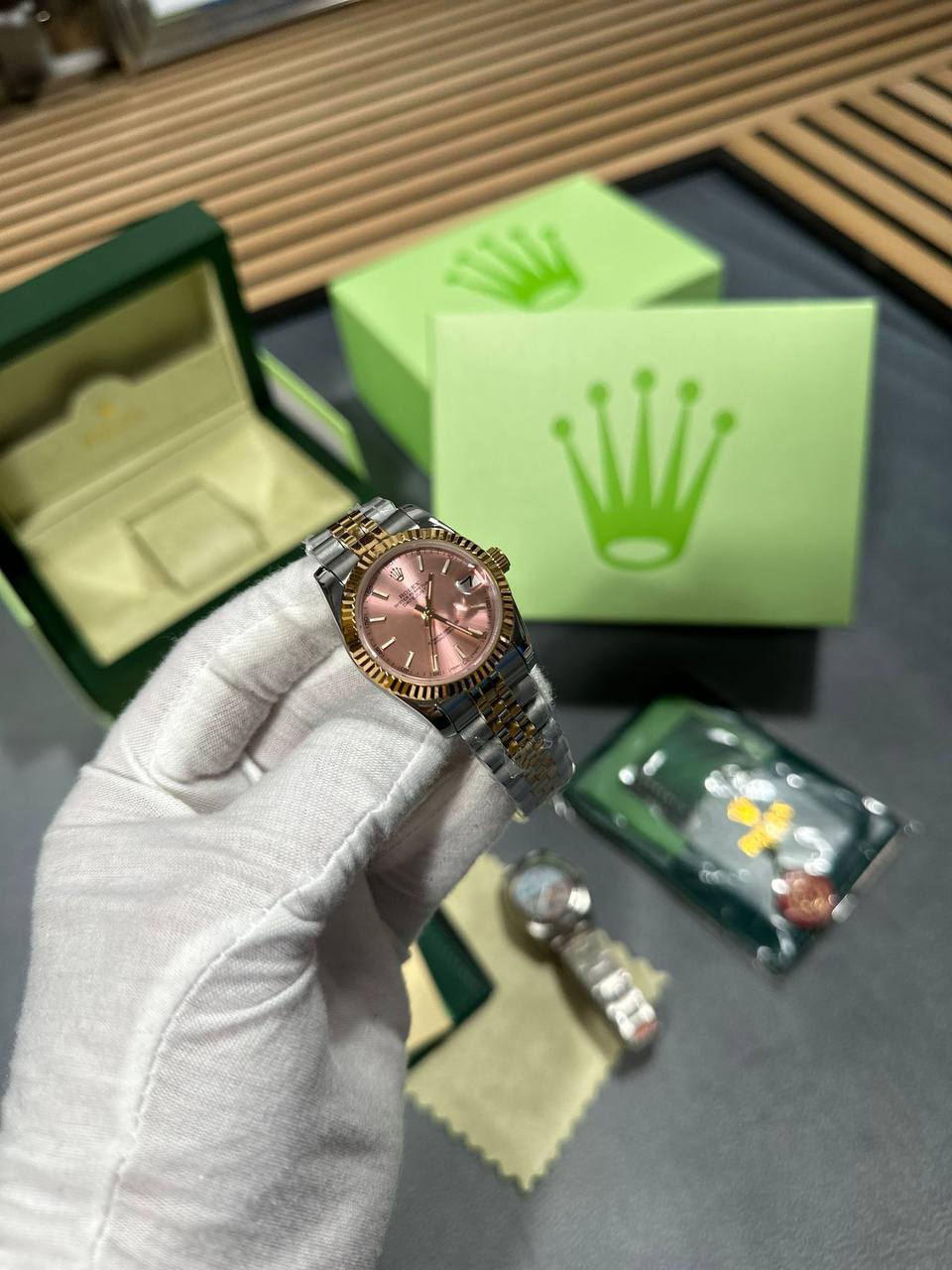 Rolex Datejust Pink Dial Women's Watch in 2 Colors