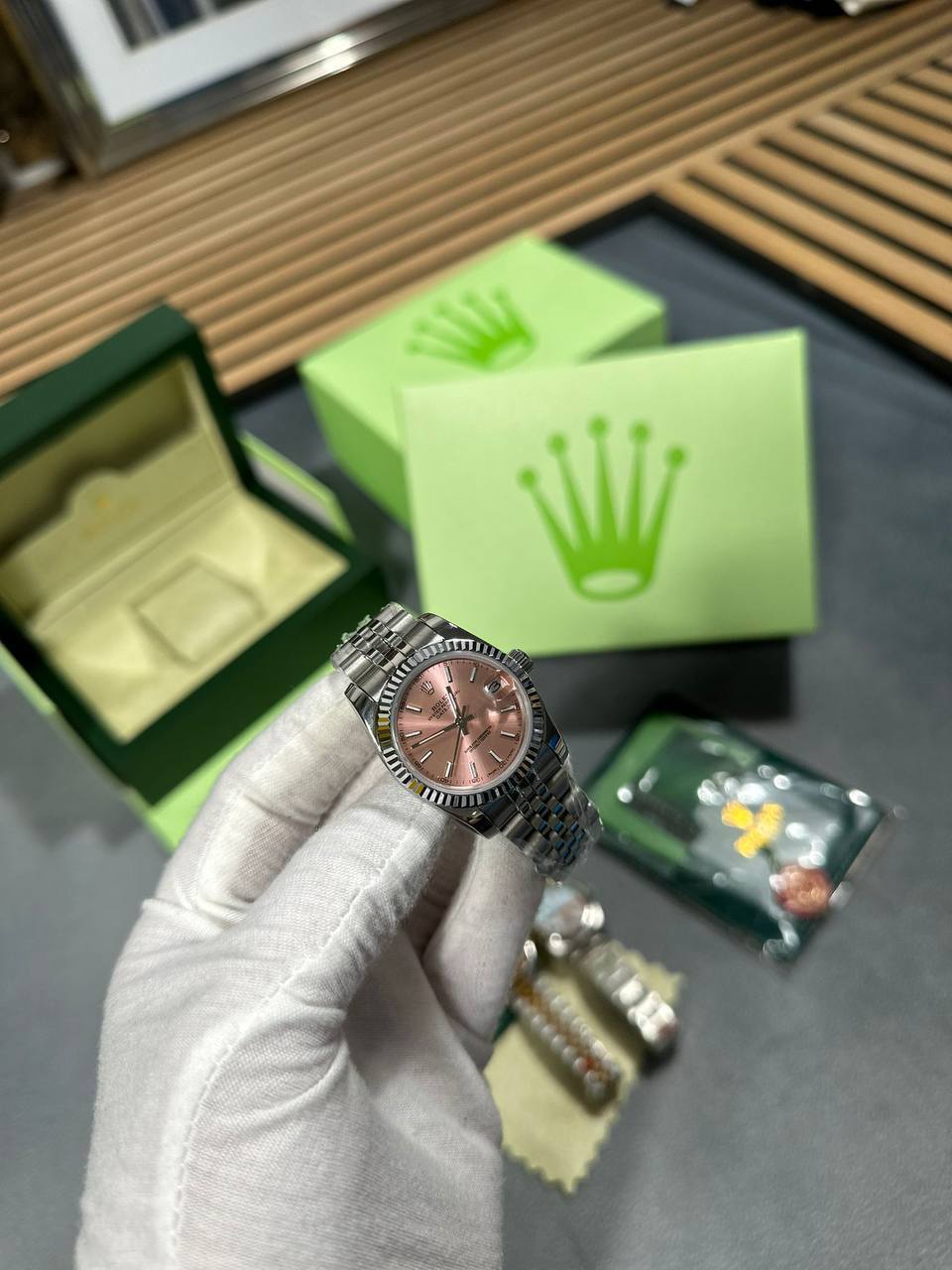 Rolex Datejust Pink Dial Women's Watch in 2 Colors