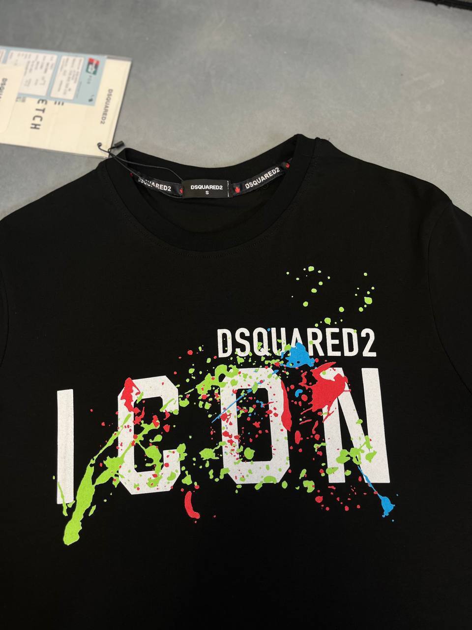 Dsquared2 ICON SPLATTER COOL Slim Fit Men's T-Shirt