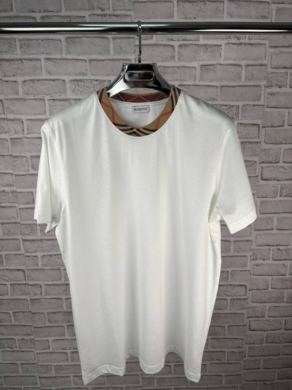 Burberry Check Trim Cotton Men's T-Shirt in Multiple Colors