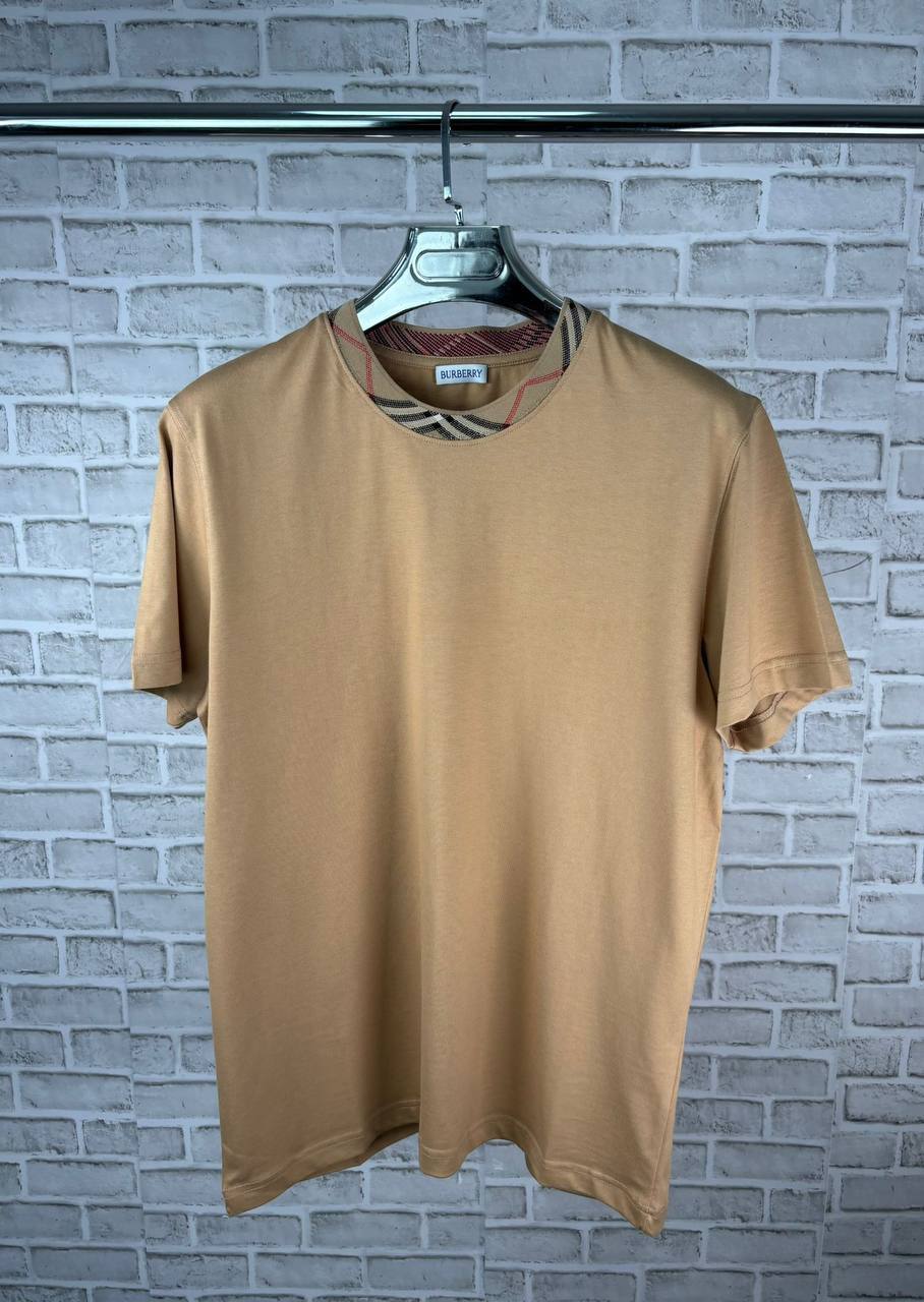 Burberry Check Trim Cotton Men's T-Shirt in Multiple Colors