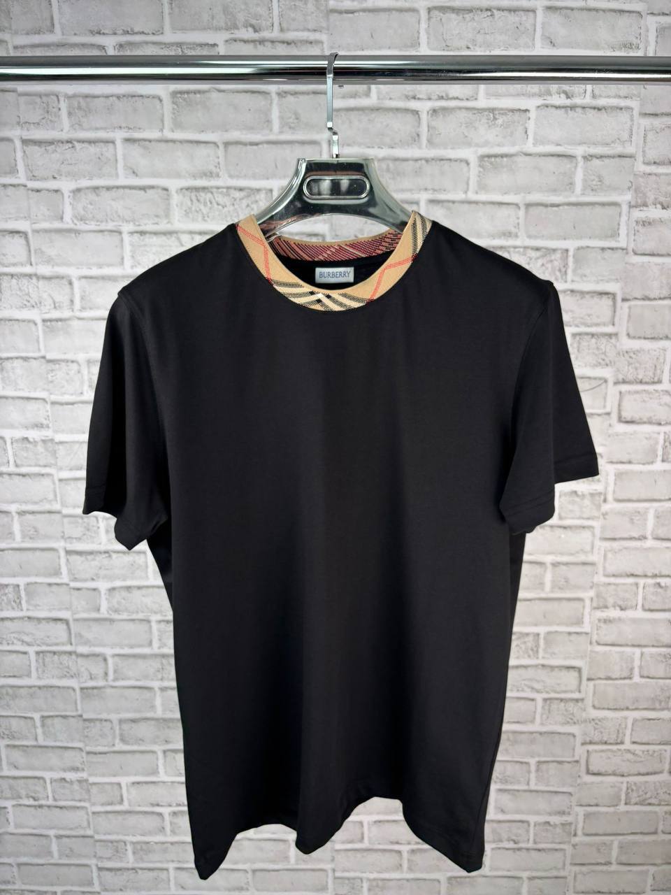 Burberry Check Trim Cotton Men's T-Shirt in Multiple Colors