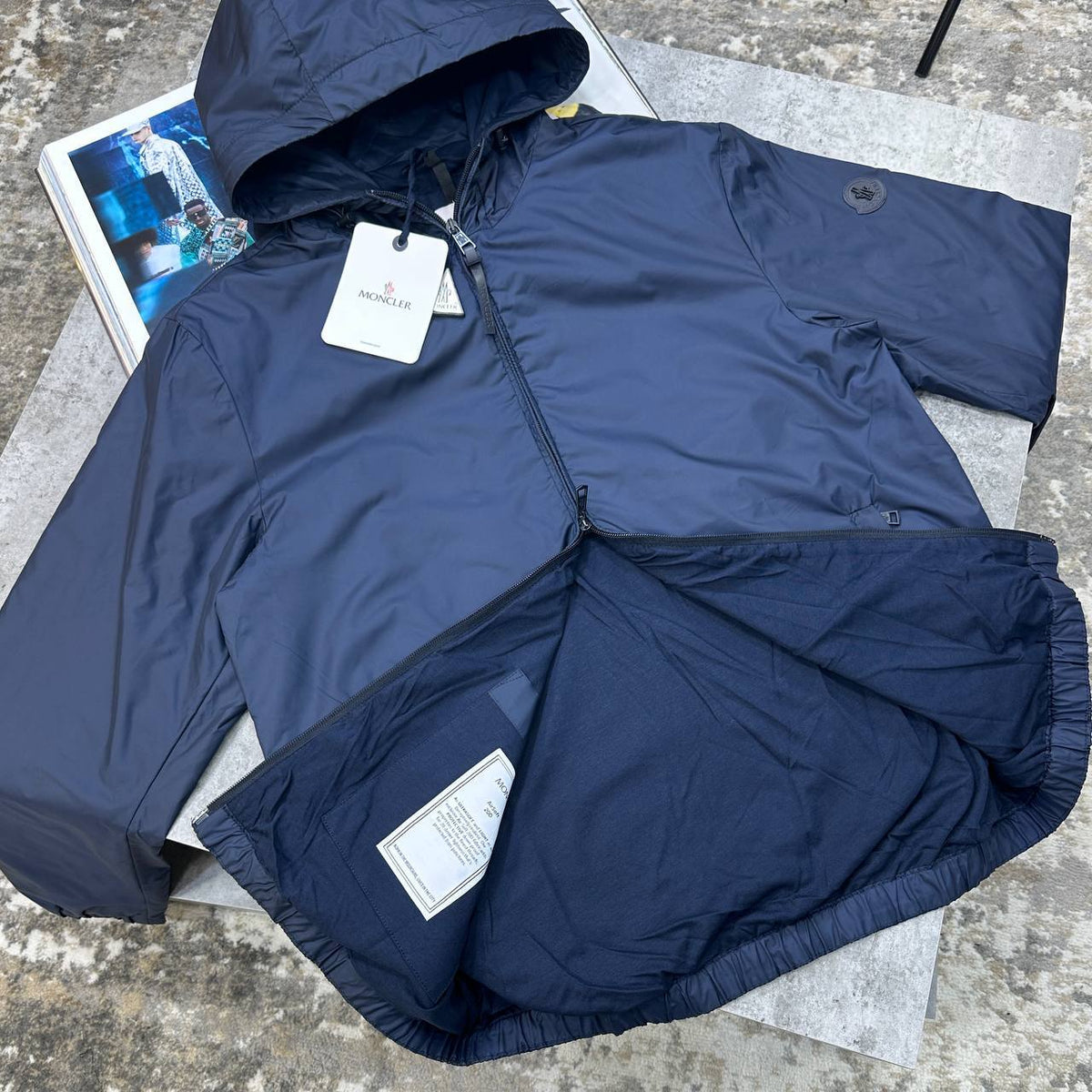 Moncler Logo Cotton-Blend Zip Up Jacket Men UK Reps Superclone Quality