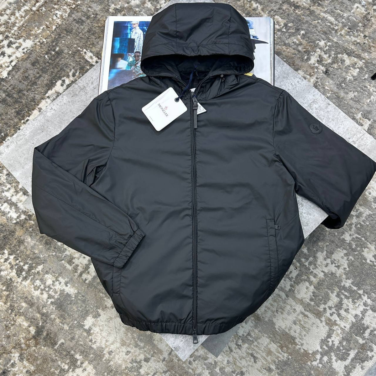 Moncler Logo Cotton-Blend Zip Up Jacket Men UK Reps Superclone Quality