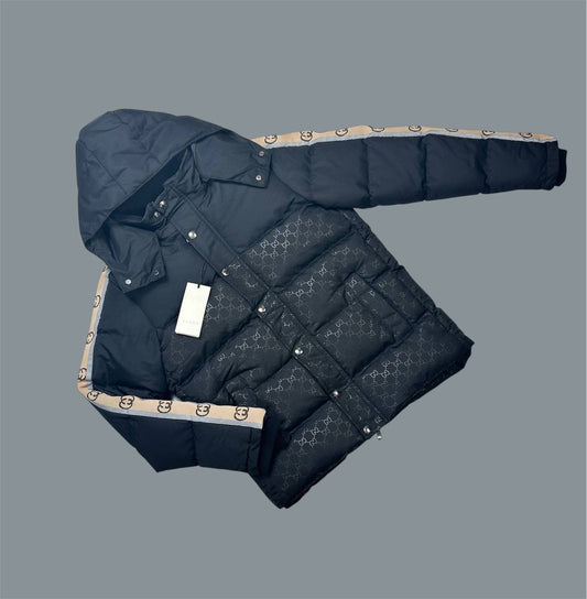 Gucci GG Jacquard Nylon Padded Mens Jacket in Black Color Best Sale UK Reps AAA Quality