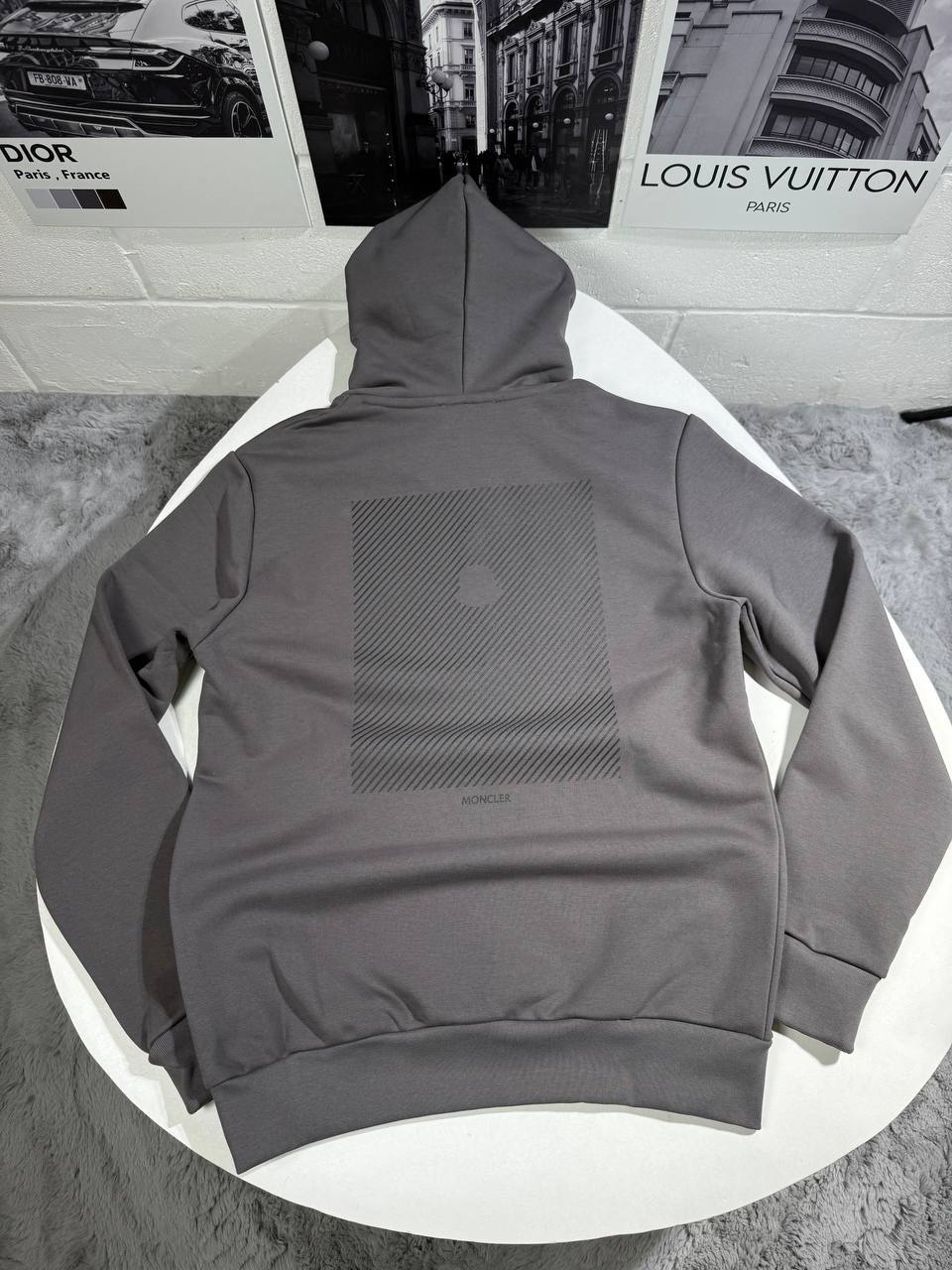 Moncler Tonal Back Logo Cotton Hoodie in Multiple Colors Best Sale UK Reps AAA Quality