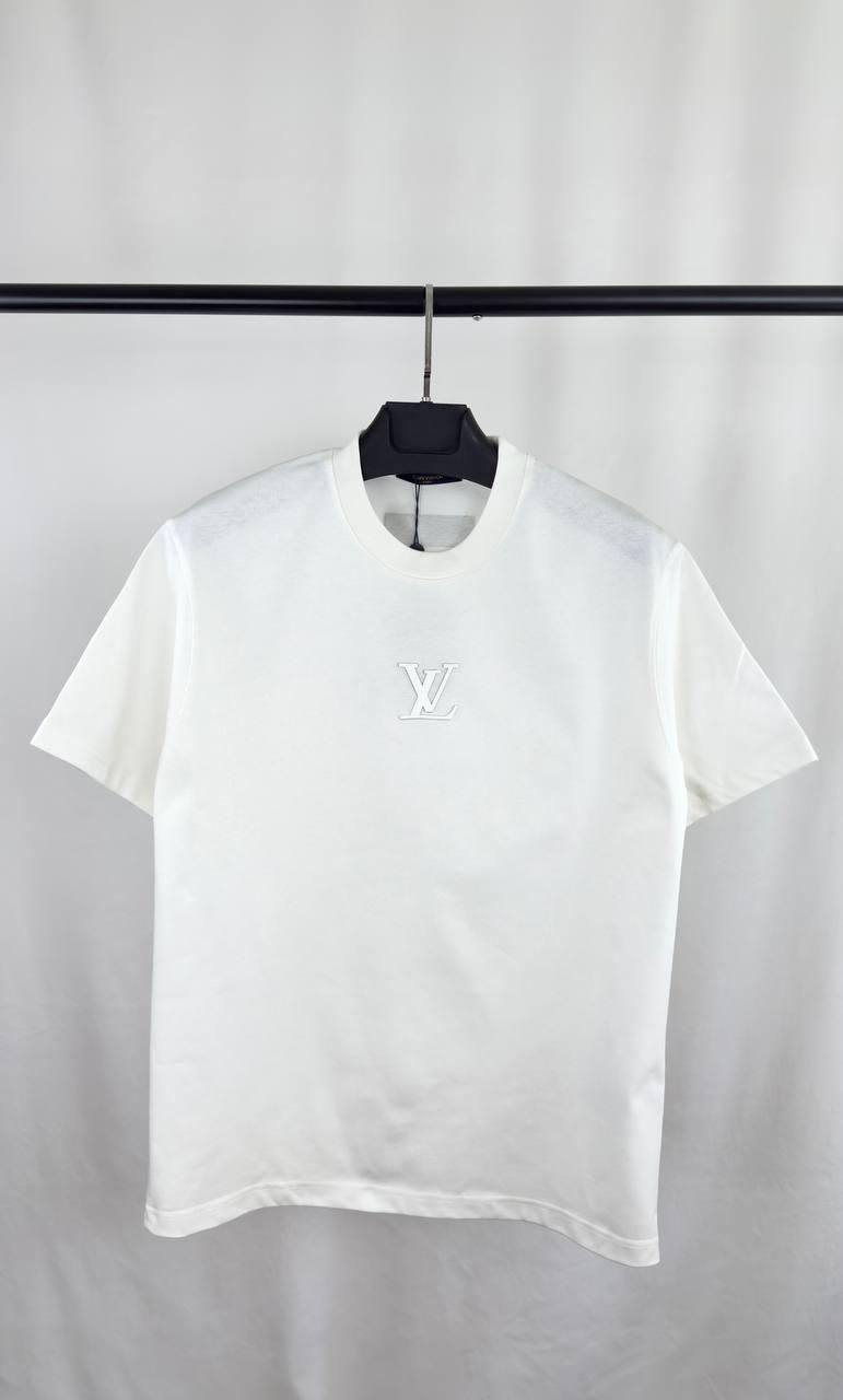 Louis Vuitton Embossed Short Sleeve T-Shirt Mens in 2 Colors Best Sale UK Reps AAA Quality