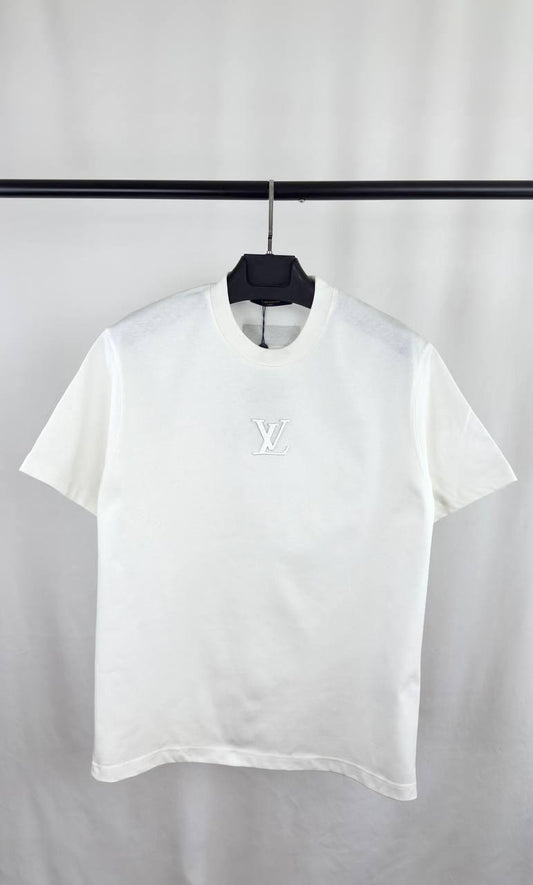 Louis Vuitton Embossed Short Sleeve T-Shirt Mens in 2 Colors Best Sale UK Reps AAA Quality