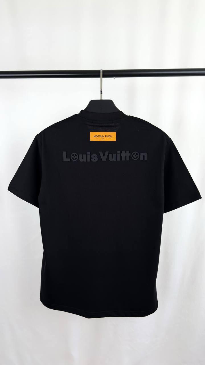 Louis Vuitton Embossed Short Sleeve T-Shirt Mens in 2 Colors Best Sale UK Reps AAA Quality