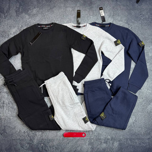 Stone Island Classic Logo Full Tracksuit Mens in Multiple Colors Best Sale UK Reps AAA Quality