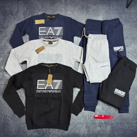 Emporio Armani EA7 Logo Tracksuit Mens in Multiple Colors Best Sale UK Reps AAA Quality