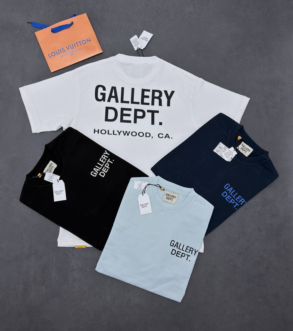 Gallery Dept. Souvenir Logo T-Shirt Mens in Multiple Colors Best Sale UK Reps AAA Quality