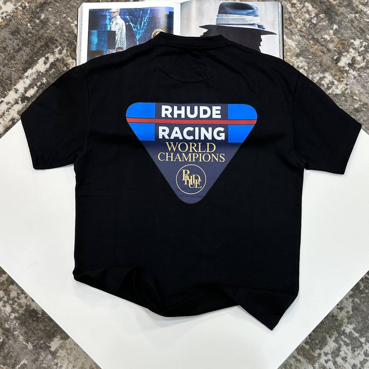 Rhude Racing World Champions Tee  Men Collection UK Reps AAA Quality