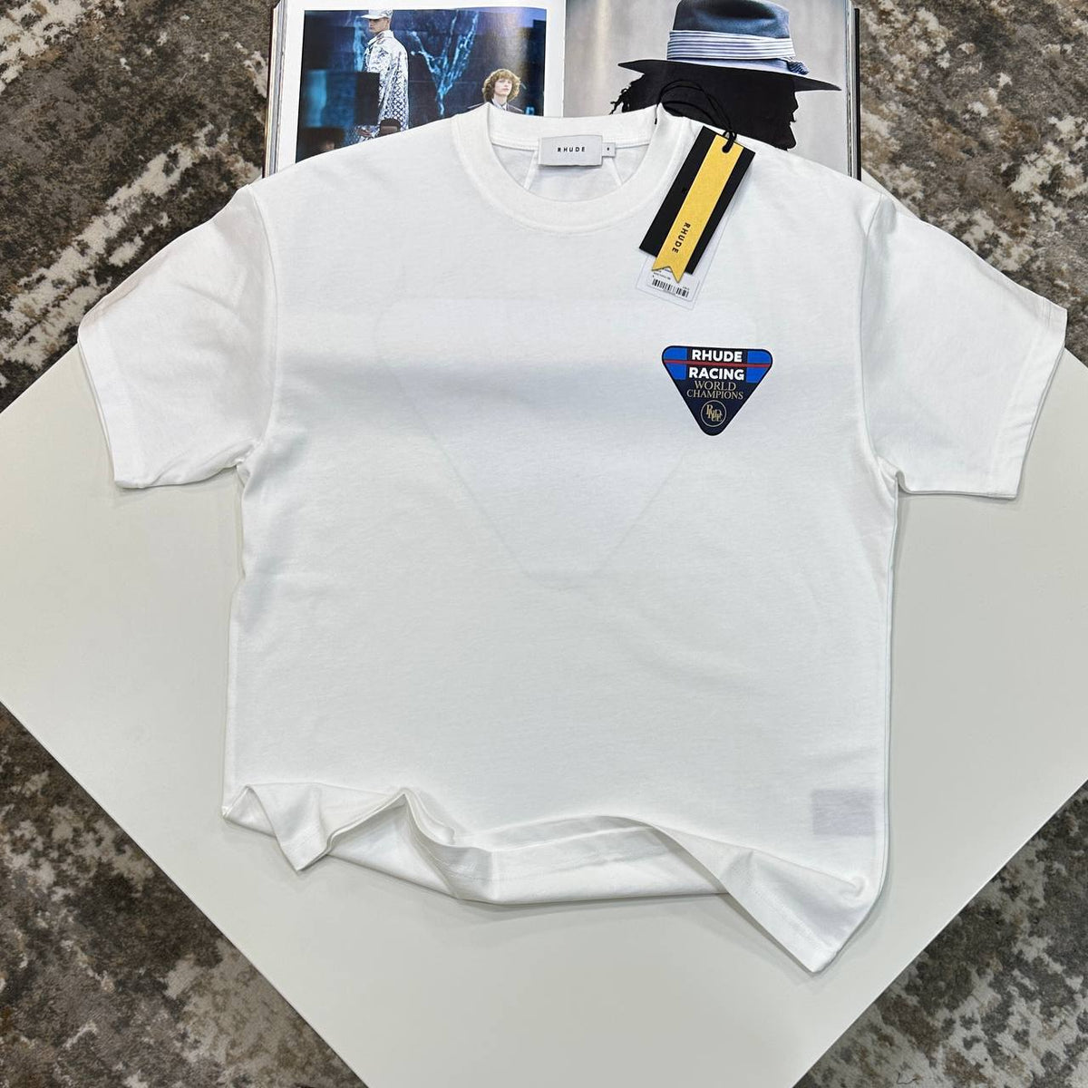 Rhude Racing World Champions Tee  Men Collection UK Reps AAA Quality
