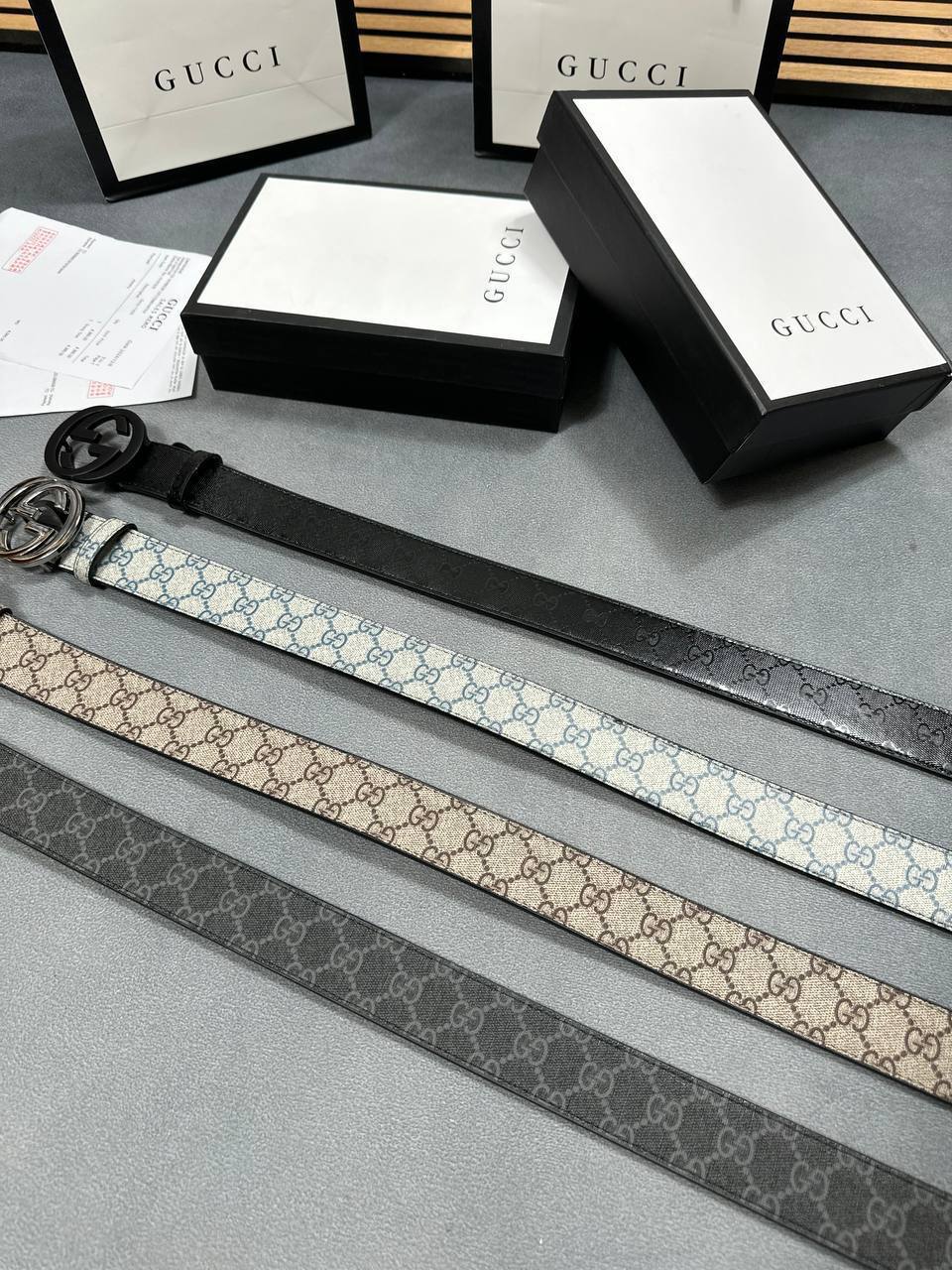 GG Supreme Belt with G Buckle Wallets & Belts Sets Men's Multiple Colors UK Sale Fakes AAA
