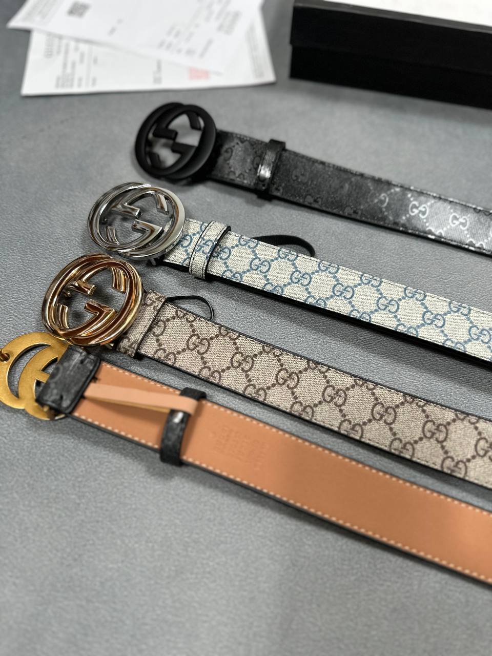 GG Supreme Belt with G Buckle Wallets & Belts Sets Men's Multiple Colors UK Sale Fakes AAA