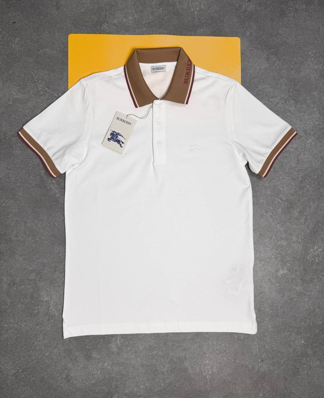Burberry Stripe Print Men's Cotton Logo-Collar Polo Shirts Men's Multiple Colors Uk Reps AAA Quality
