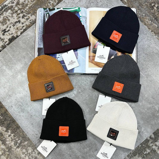 Hermès Logo Rib-Knit Mens Beanie UK Reps Superclone Quality