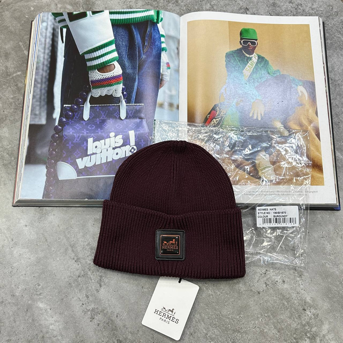 Hermès Logo Rib-Knit Mens Beanie UK Reps Superclone Quality