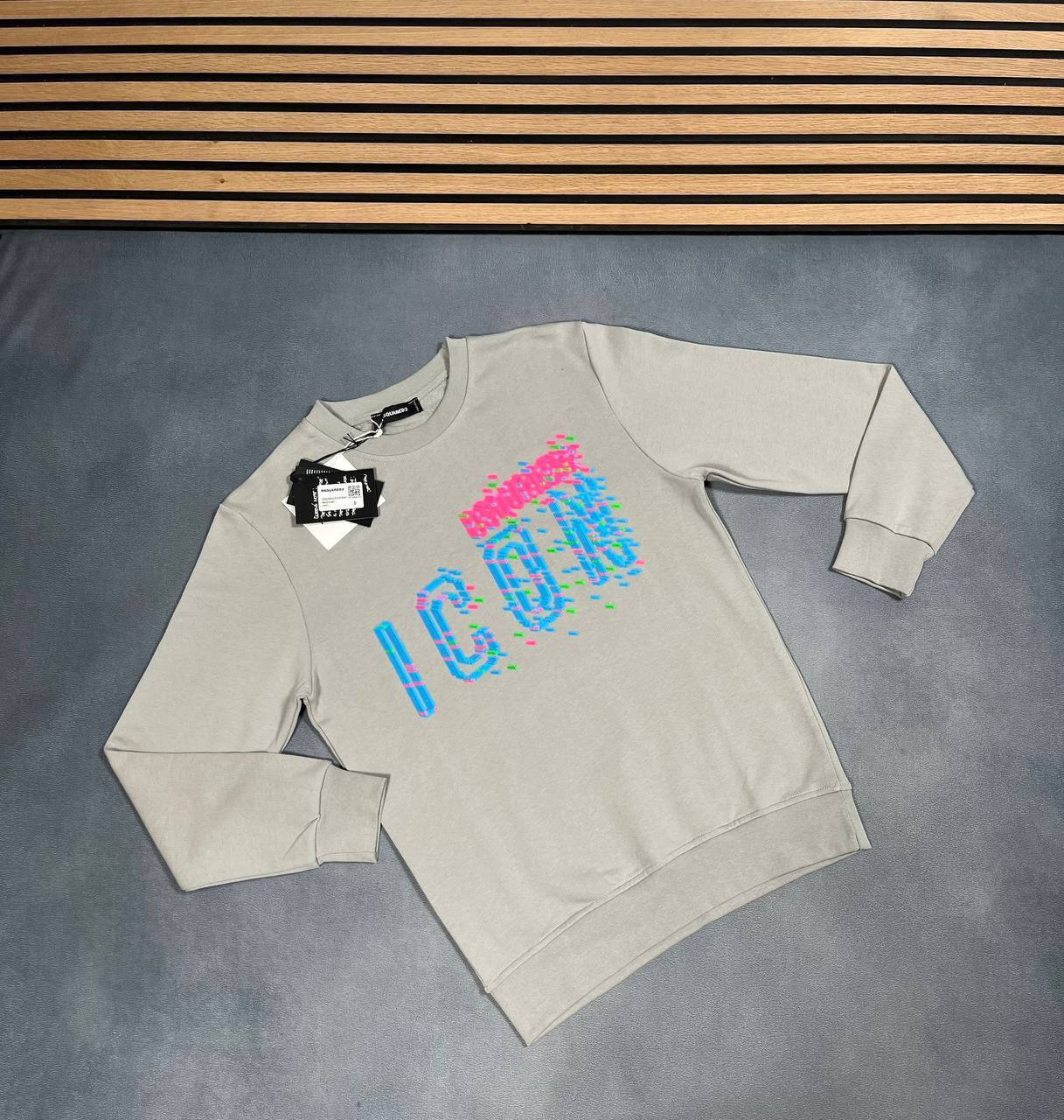 Dsquared2 Pixel Icon Logo Crew Jumpers Mens in Multiple Colors Best Sale UK Reps AAA Quality