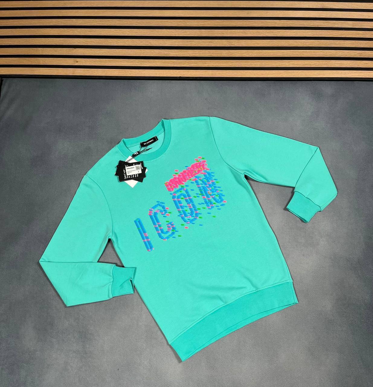 Dsquared2 Pixel Icon Logo Crew Jumpers Mens in Multiple Colors Best Sale UK Reps AAA Quality