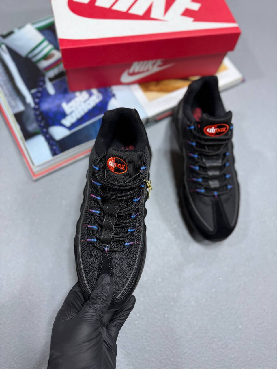 Nike Air Max 95 Black Reflective Volt Mens Trainers Best Sale UK Reps AAA Quality